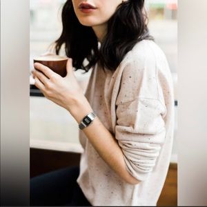 Everlane Cashmere Cropped Boxy Sweater in Rose